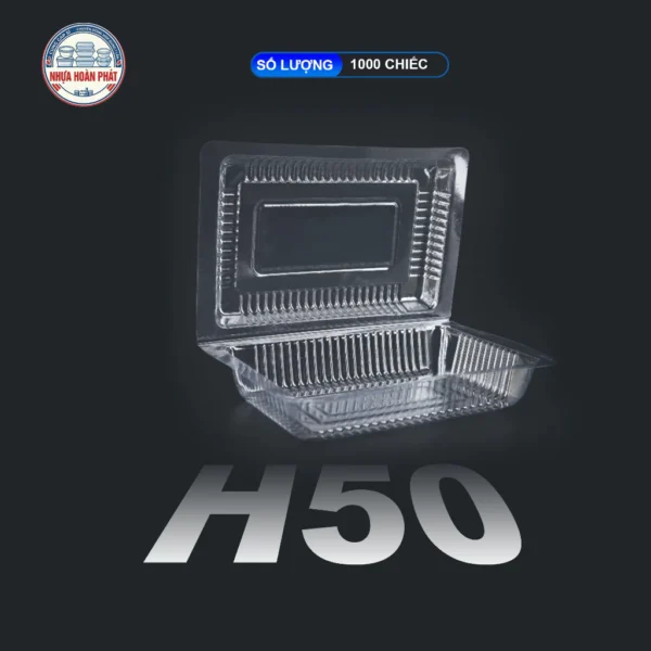 [1000] Hộp PET H50 Đựng Thực Phẩm Bán Mang Đi Chuyên Dụng Giá Sỉ