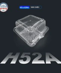 [1000] Hộp Nhựa PET Trong Suốt H52A (Dáng Cao) Đựng Thực phẩm