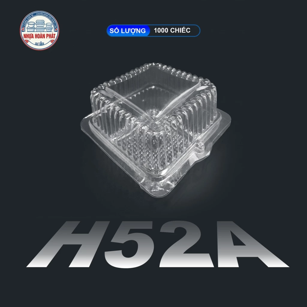 [1000] Hộp Nhựa PET Trong Suốt H52A (Dáng Cao) Đựng Thực phẩm