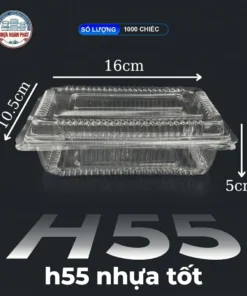 [1000] Hộp PET H55 Đựng Thực Phẩm Bán Mang Đi Chuyên Dụng Giá Sỉ